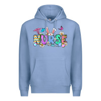 Colony Blue Easter Nurse Premium Hoodie - OliviaCreatesArt