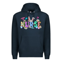 Navy Easter Nurse Premium Hoodie - OliviaCreatesArt