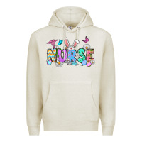 Oatmeal Heather Easter Nurse Premium Hoodie - OliviaCreatesArt