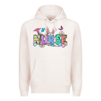 Pale Pink Easter Nurse Premium Hoodie - OliviaCreatesArt