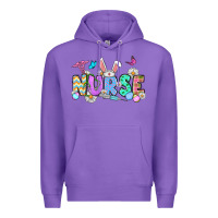 Purple Easter Nurse Premium Hoodie - OliviaCreatesArt