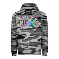 Slate Camo Easter Nurse Premium Hoodie - OliviaCreatesArt