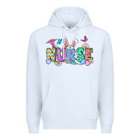 White Easter Nurse Premium Hoodie - OliviaCreatesArt