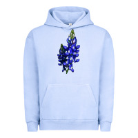 Pigment Grape Ice Bluebonnet Flower Illustrations Urban Hoodie - LillyAllenDesigns