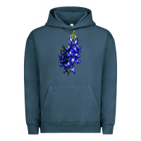 Pigment Midnight Navy Bluebonnet Flower Illustrations Urban Hoodie - LillyAllenDesigns
