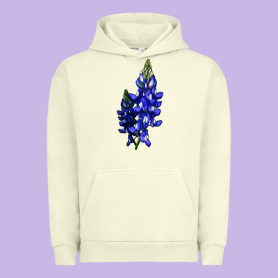 Bluebonnet Flower Illustrations Urban Hoodie Designed By Lillyallendesigns