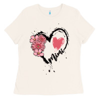 Bone mimi flower heart Ladies Tee - MaliasSmallBusiness