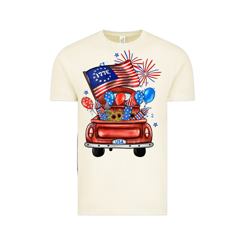 Farm Truck,america Flag Vintage Tee by JahusDesignShop | Teevron