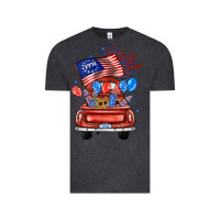 Vintage Black farm truck,america flag Vintage Tee - JahusDesignShop