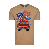 Vintage Coffee farm truck,america flag Vintage Tee - JahusDesignShop
