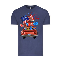 Vintage Denim farm truck,america flag Vintage Tee - JahusDesignShop