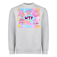 Heather Grey sarcastic wtf Heavyweight Sweatshirt - TumblerDesignByShophia