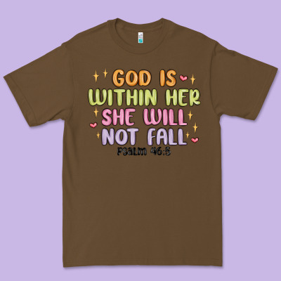 God Is Within Her She Will Not Fall Premium Tee Designed By Maliassmallbusiness