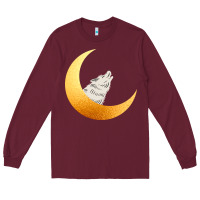 Burgundy Howling Wolf Long Sleeve Tee - Bettercallsaul