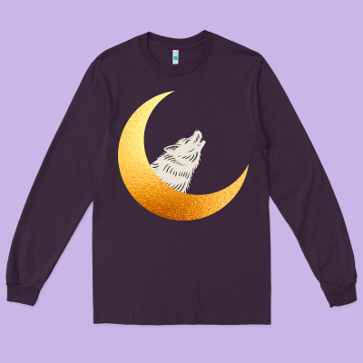Howling Wolf Long Sleeve Tee Designed By Bettercallsaul
