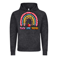 Vintage Black teach love inspire rainbow Vintage Hoodie - Artiststas