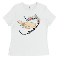 White personalized grandma Ladies Tee - MaliasSmallBusiness