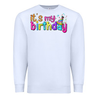 White it's my birthday Premium Sweatshirt - BundleAndBundleShop
