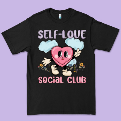 Self Love Social Club Premium Tee Designed By Maliassmallbusiness