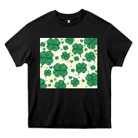 Black st patrick clover Heavy Core Tee - MaliasSmallBusiness