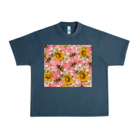 Midnight Navy bees and flowers Urban Heavy Tee - Artiststas