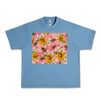 Pebble Blue bees and flowers Urban Heavy Tee - Artiststas