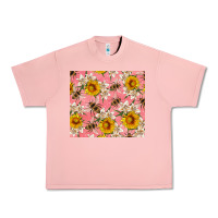 Salmon bees and flowers Urban Heavy Tee - Artiststas