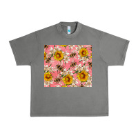 Bees And Flowers Urban Heavy Tee | Teevron