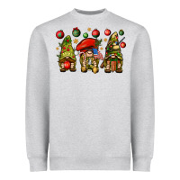 Heather Grey Christmas Army Gnomes 4th of july Heavyweight Sweatshirt - HowdyJamesFarm