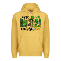 Antique Gold St. Patrick's Day One lucky Nurse Premium Hoodie - OliviaCreatesArt