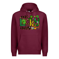 Burgundy St. Patrick's Day One lucky Nurse Premium Hoodie - OliviaCreatesArt