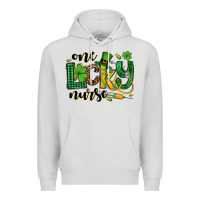 Dove Grey St. Patrick's Day One lucky Nurse Premium Hoodie - OliviaCreatesArt