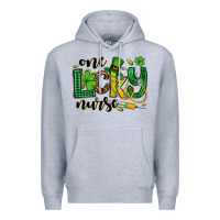 Heather Grey St. Patrick's Day One lucky Nurse Premium Hoodie - OliviaCreatesArt