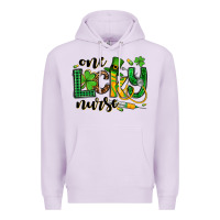 Lilac St. Patrick's Day One lucky Nurse Premium Hoodie - OliviaCreatesArt