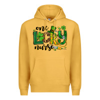 Mustard St. Patrick's Day One lucky Nurse Premium Hoodie - OliviaCreatesArt