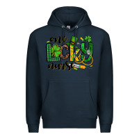 Navy St. Patrick's Day One lucky Nurse Premium Hoodie - OliviaCreatesArt