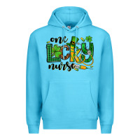Ocean Blue St. Patrick's Day One lucky Nurse Premium Hoodie - OliviaCreatesArt
