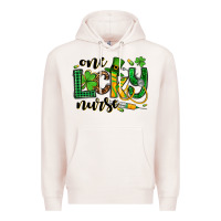 Pale Pink St. Patrick's Day One lucky Nurse Premium Hoodie - OliviaCreatesArt