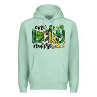 Seafoam St. Patrick's Day One lucky Nurse Premium Hoodie - OliviaCreatesArt