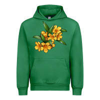 Emerald Yellow Jessamine Flower Illustrations Urban Hoodie - LillyAllenDesigns