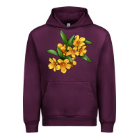 Mauve Wine Yellow Jessamine Flower Illustrations Urban Hoodie - LillyAllenDesigns