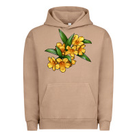 Pigment Burro Yellow Jessamine Flower Illustrations Urban Hoodie - LillyAllenDesigns
