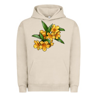 Pigment French Oak Yellow Jessamine Flower Illustrations Urban Hoodie - LillyAllenDesigns