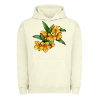 Pigment Pistachio Yellow Jessamine Flower Illustrations Urban Hoodie - LillyAllenDesigns