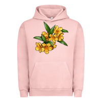 Pigment Salmon Yellow Jessamine Flower Illustrations Urban Hoodie - LillyAllenDesigns