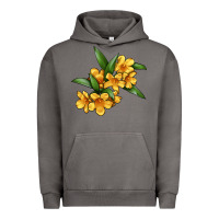 Pigment Tornado Yellow Jessamine Flower Illustrations Urban Hoodie - LillyAllenDesigns