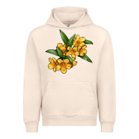 Sandshell Yellow Jessamine Flower Illustrations Urban Hoodie - LillyAllenDesigns