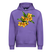 Tulip Yellow Jessamine Flower Illustrations Urban Hoodie - LillyAllenDesigns
