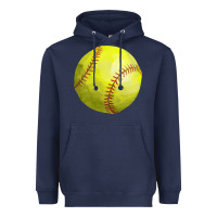 Navy softball Heavyweight Hoodie - FaDigitalArtStudio