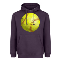 Plum softball Heavyweight Hoodie - FaDigitalArtStudio